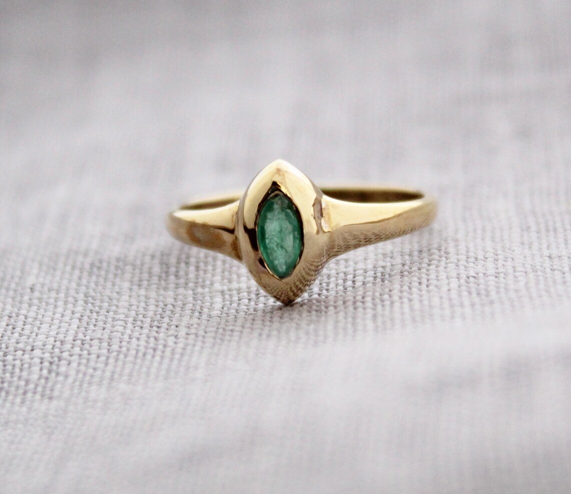 Emerald Ring May Birthstone Handmade Rings Antique Rings - Etsy