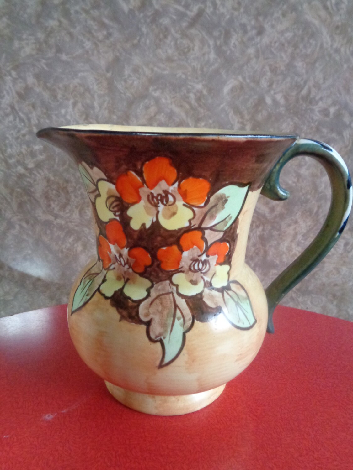 Vintage Art Deco 1930's H & K Tunstall pottery jug with Etsy