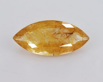 Multi Color Rutilate Quartz Faceted Marquise 27.5x12.7x8 mm 14.04 cts Loose Gemstone - Natural Rutilate Quartz Gemstone - rutilate quartz