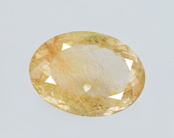 Rutilquarz Natur 24.30x18x11 mm facettiertes Oval 29,23 ct, lose Edelsteine, natürlicher Rutilquarz-Edelstein, Rutilquarz-Anhänger