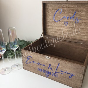 Personalised RUSTIC Wedding Card Box: Wooden Keepsake Memory Box - Etsy UK