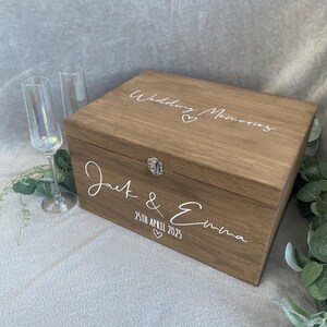 Personalised RUSTIC Wedding Card Box: Wooden Keepsake Memory Box - Etsy UK