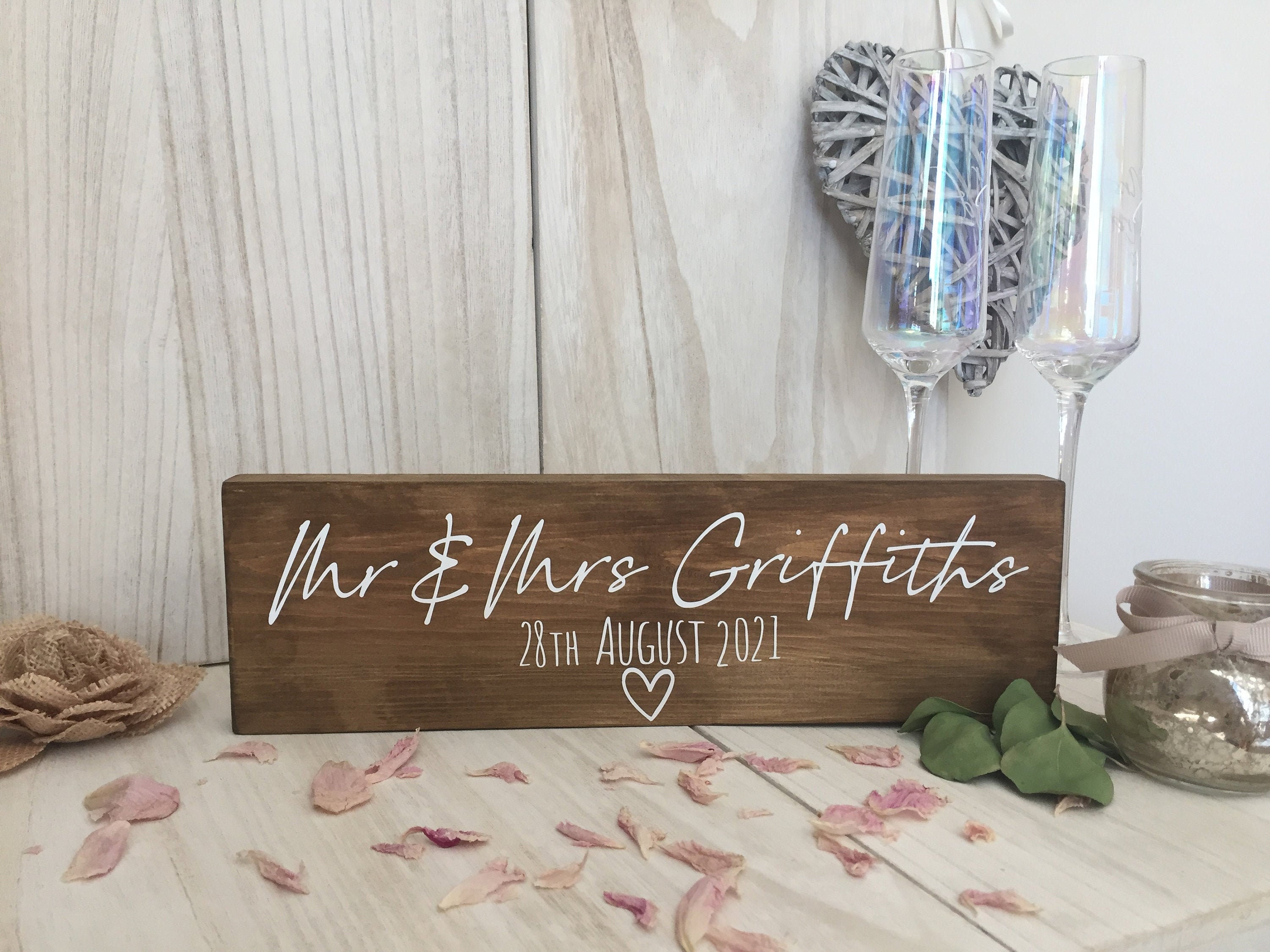 Wedding Top Table Sign Personalised Top Table Sign Rustic Etsy UK