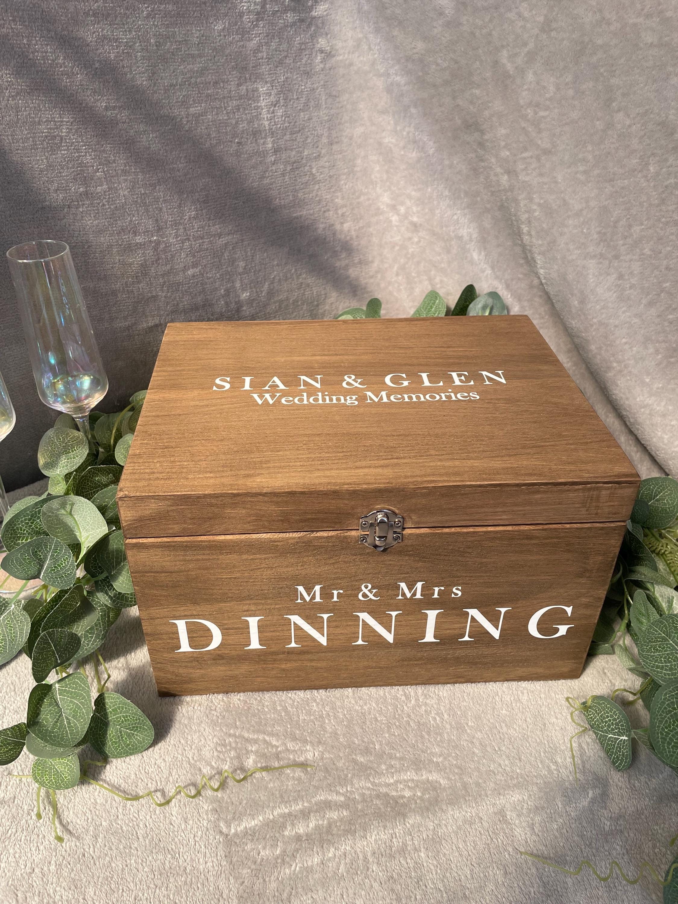 Personalised RUSTIC Wedding Card Box: Wooden Keepsake Memory Box - Etsy UK