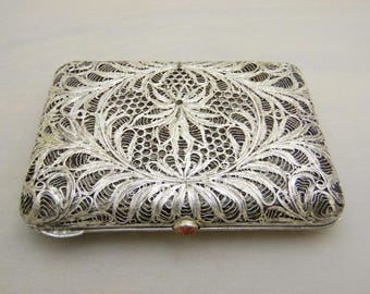 Russian Imperial 84 Silver and Gold Cigarette Case 1908-1926 MK