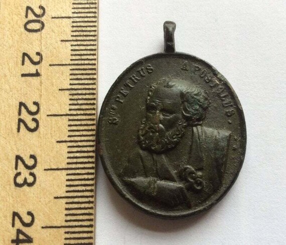 Vintage Religious Medallion - Apostol Paulus, St.… - image 10