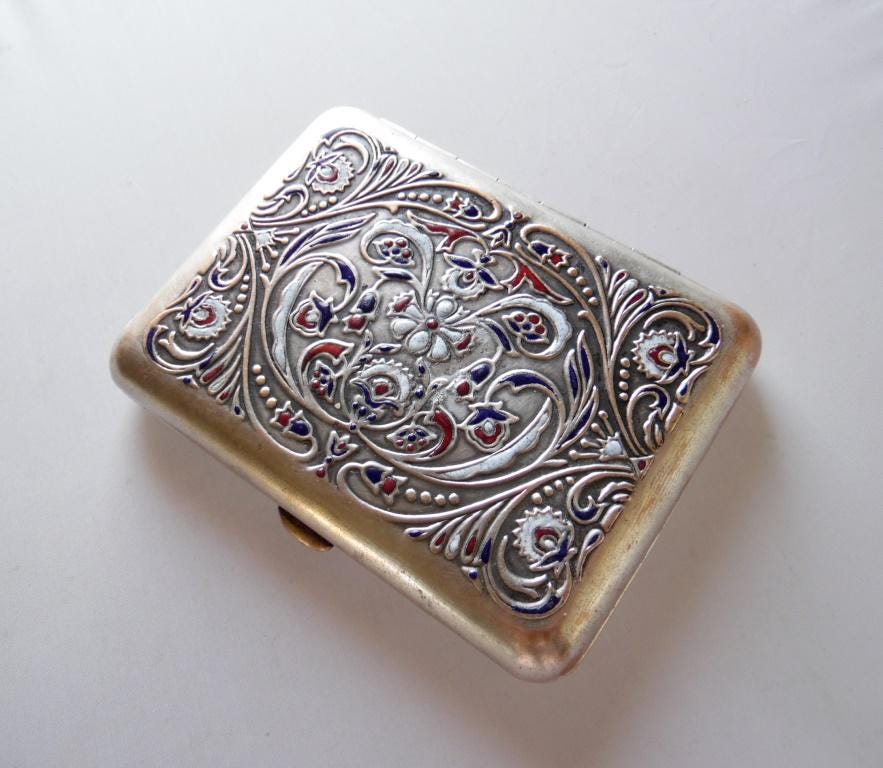 enamel cigarette case Lot