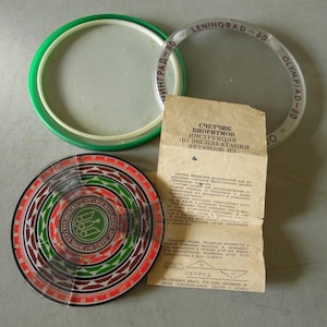 Vintage USSR-bioritmecalculator – Sovjetteller 1980 met instructies, retro-wetenschappelijke tool