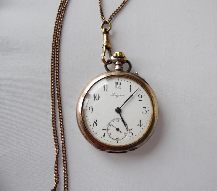 Montre De Poche En Argent Ancienne – Environ 100 Ans – Modèle Des Années 800 – Occasion Portée
