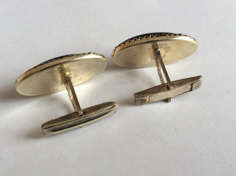Cufflinks Antique RUSSIAN Gold Plated Sterling SILVER 875 Etsy