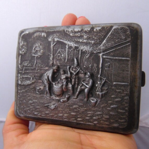 alpaca cigarette case Rare Antique Alpaca Cigarette Case*