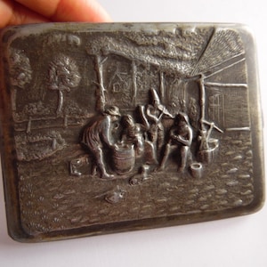Rare Antique Alpaca Cigarette CaseMD