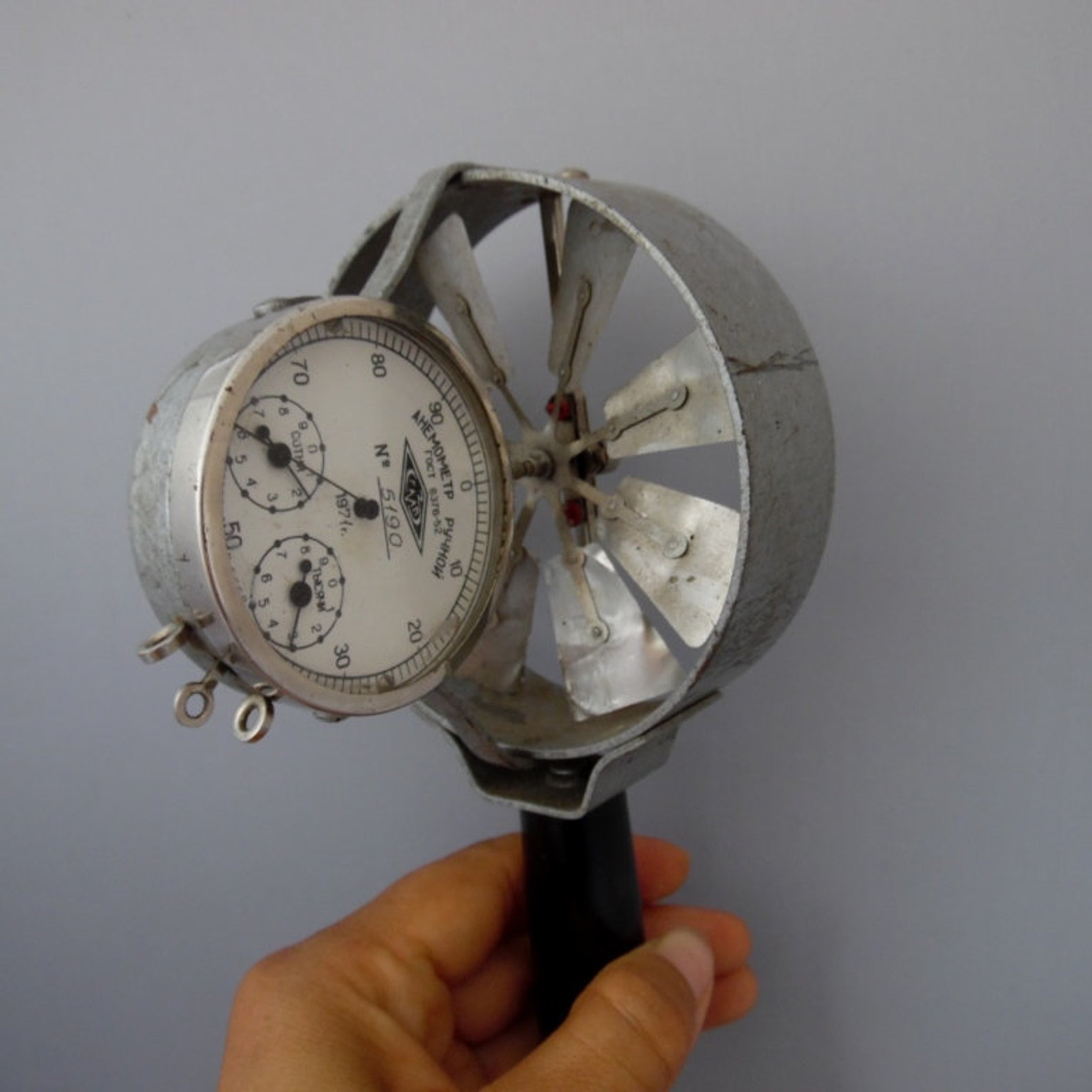 Antique Hand Anemometer 1971 USSR Etsy
