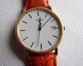 ロンジン プレゼンス 33mm メンズウォッチ – ゴールドメッキ クォーツ