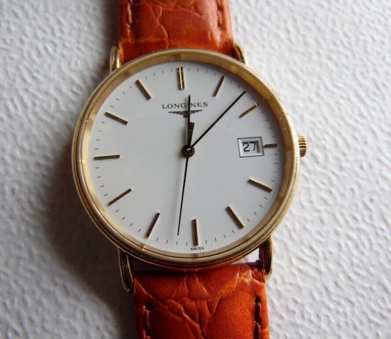 ロンジン プレゼンス 33mm メンズウォッチ – ゴールドメッキ クォーツ