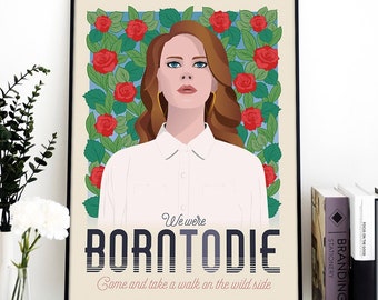 Lana del Rey poster, music poster, Born to die, California, Decoration, Wall Art