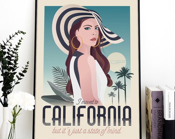 Lana del Rey poster, music poster, Born to die, California, Decoration, Wall Art