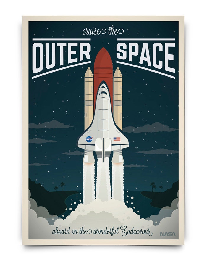 vintage space travel posters