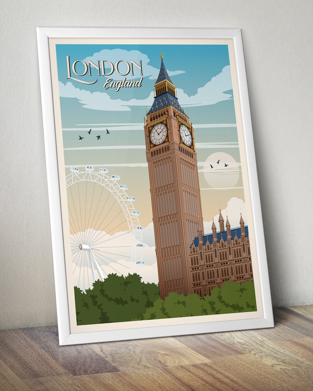 London Travel Poster Big Ben Travel Poster UK Travel Poster - Etsy