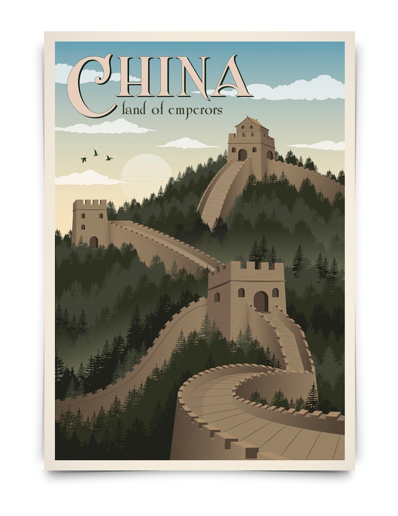 Vintage Travel Poster China China Travel Poster Vintage - Etsy