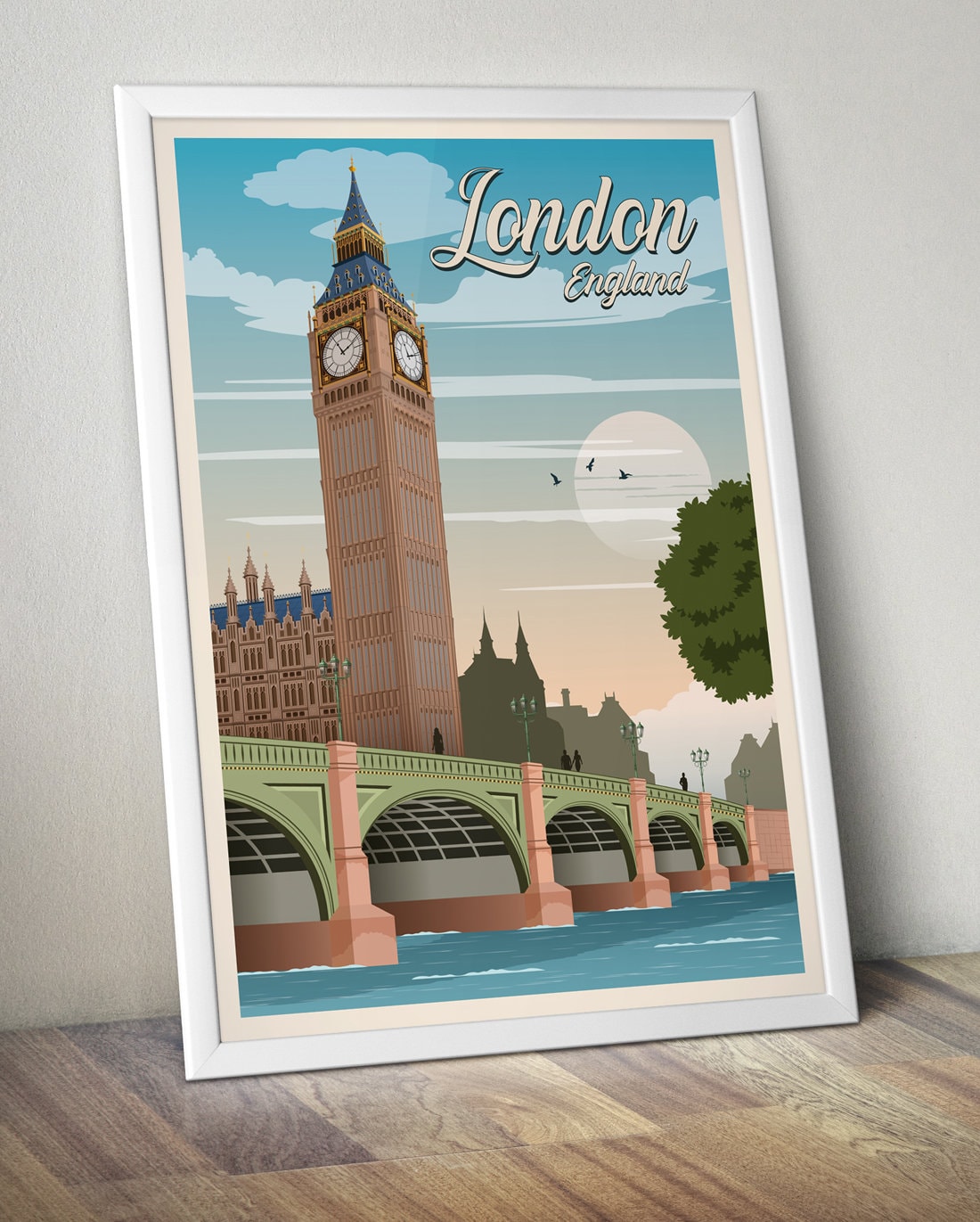 London Travel Poster, Big Ben Travel Poster, UK travel poster, Vintage ...