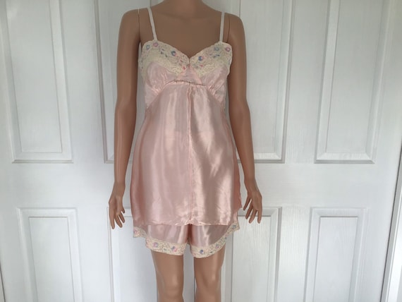 Vintage 1940's Camisole and Knickers - Pyjamas - S