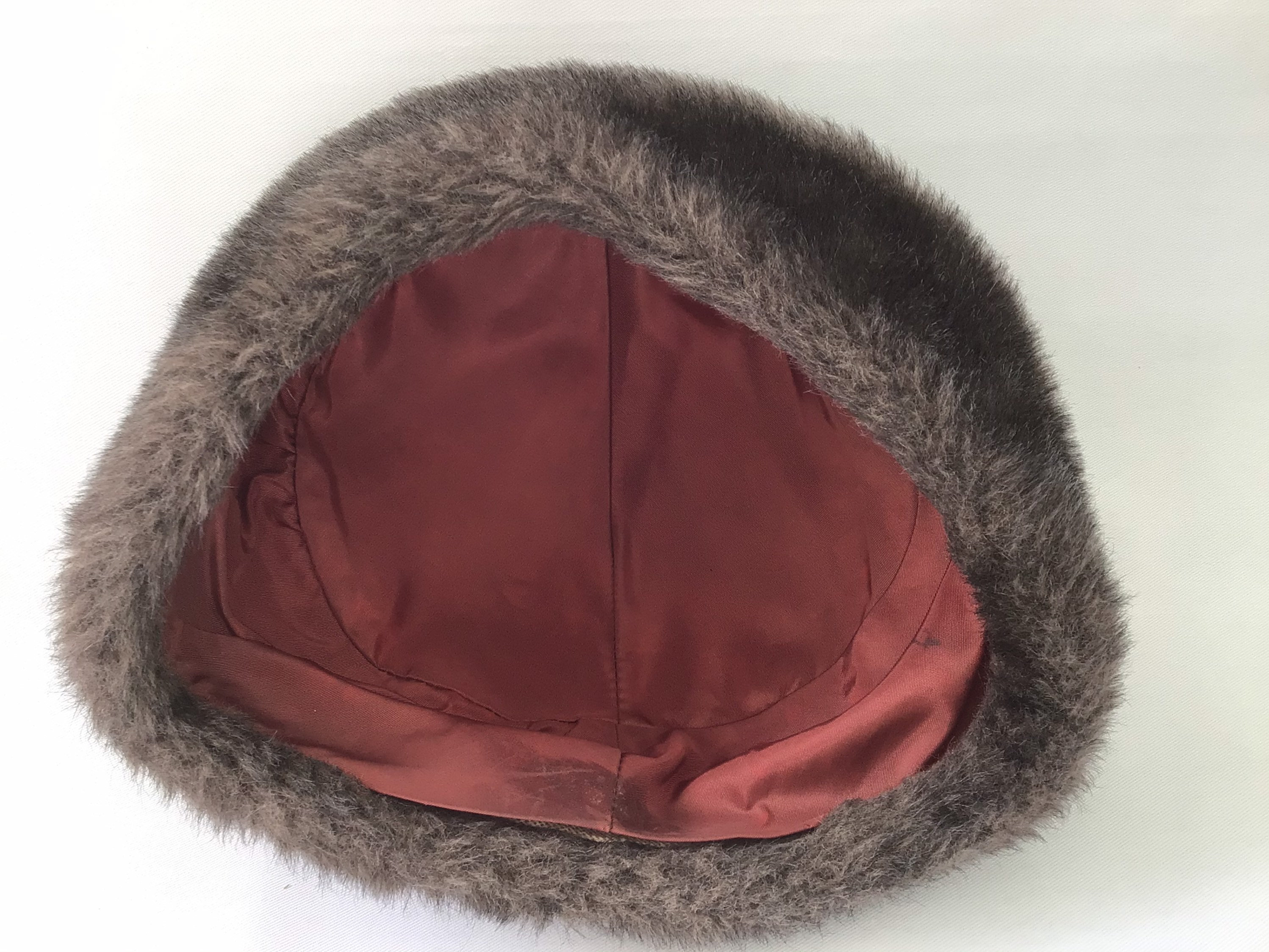 faux fur beret hat