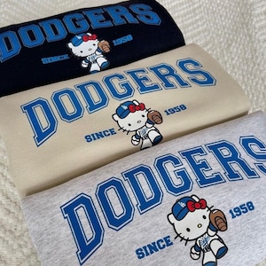 BLUE FONT Kitty baseball Crewneck