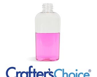 Botella de plástico ovalada Cosmo transparente de 4 oz (20 unidades) - 20/410