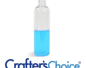 Botella de plástico redonda transparente tipo bala de 8 oz, 24/410, 10 unidades