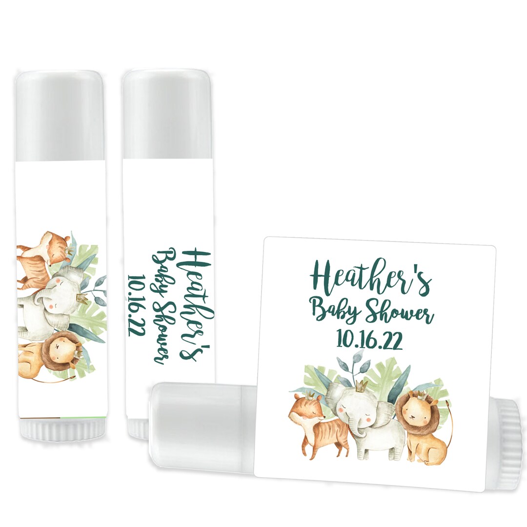 12 Jungle Baby Shower Lip Balm Favors Jungle Shower Favors Jungle Baby