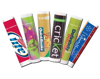 500 Custom Lip Balms - Business Lip Balms - Lip Balm Promotional Products - Doctor Office Lip Balm- Dentist Lip Balm - Corporate lip Balm