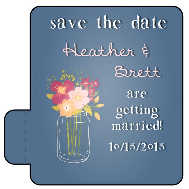 Save the Date Lip Balms Blue Wedding Favors 12 Lip Balm Save the Date Favors Mason Jar Save the Date Mason Jar Lip Balms