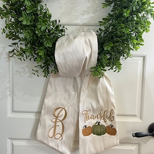 Fall Wreath Sash