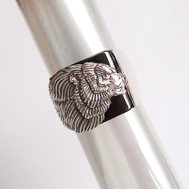 Totem Animals wild grizzly Viking Bear Ring with Black Obsidian Force Bear.Taiga Frey.Freyr talisman amulet indians navajo northern
