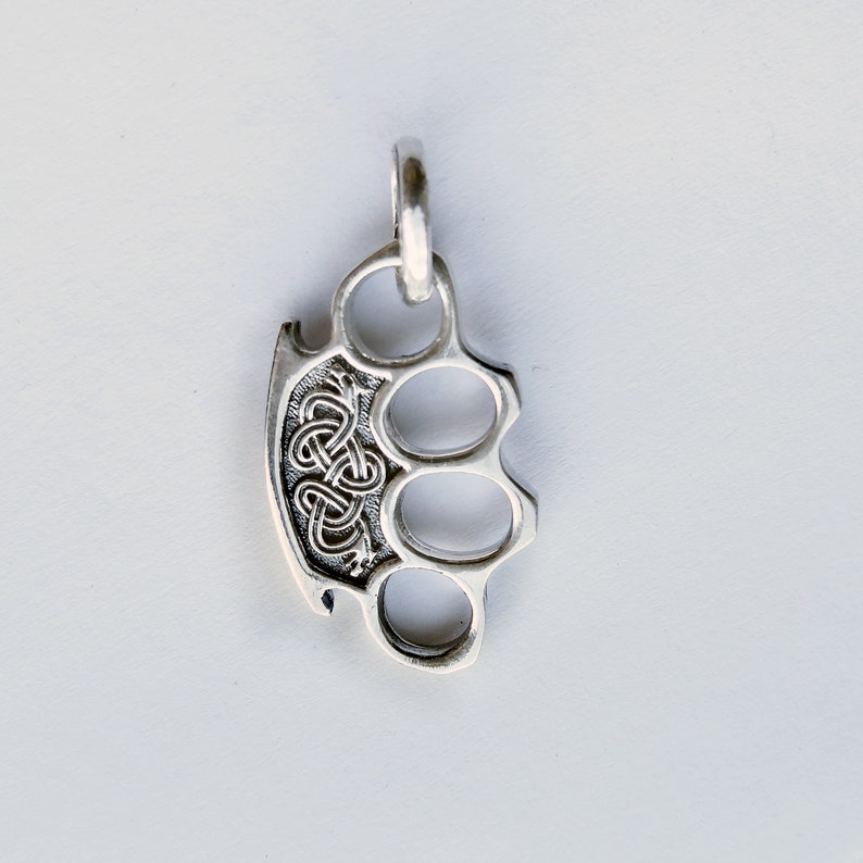 Wolf Brass Knuckle Pendant Brass Knuckles Necklace Fenrir. Etsy