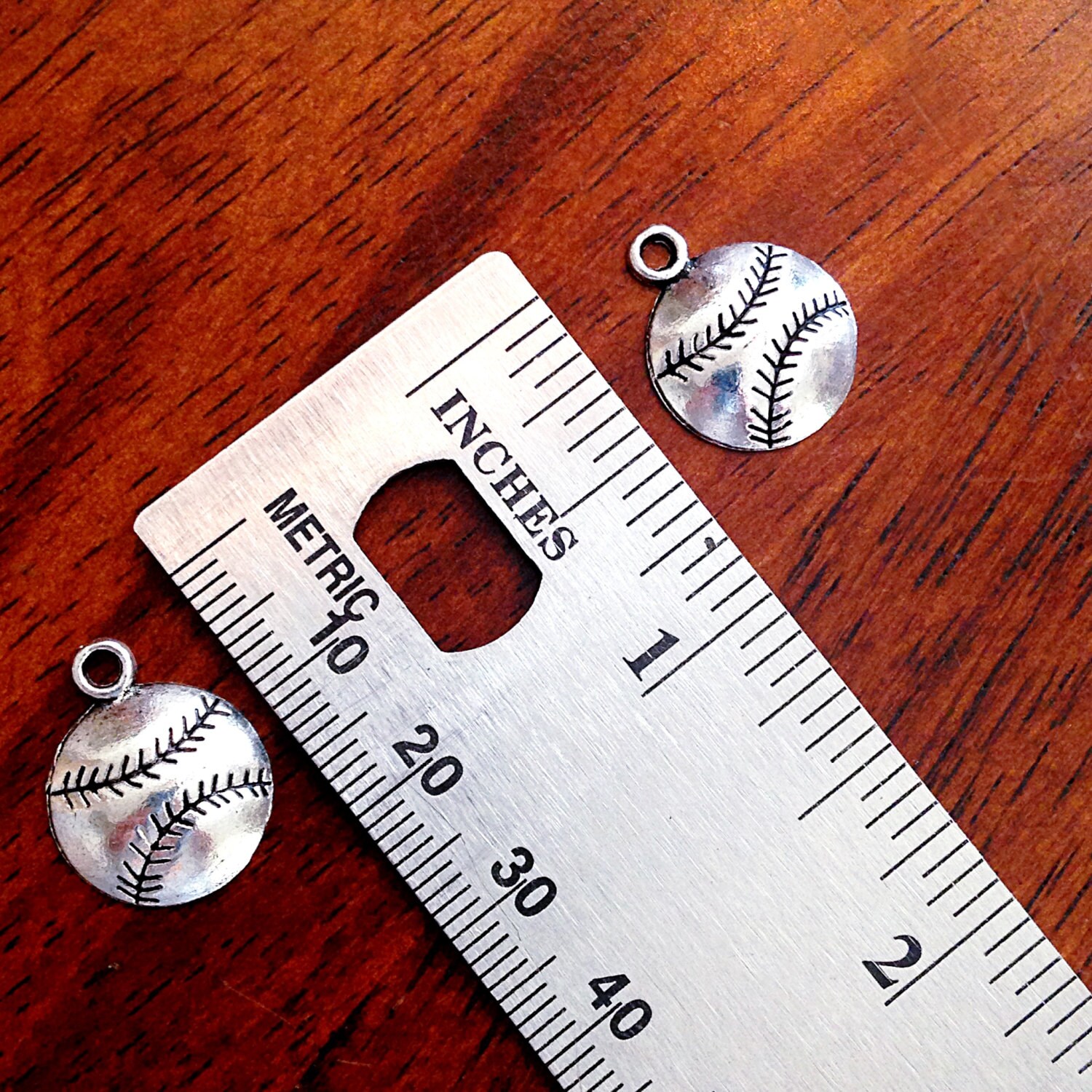 Bulk 25 Baseball Charms Antique Silver Charms Ball Charms Etsy