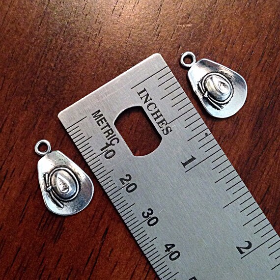 Bulk 20 Cowboy Hat Charms Antique Silver Antique Silver Charms Cowboy Hat