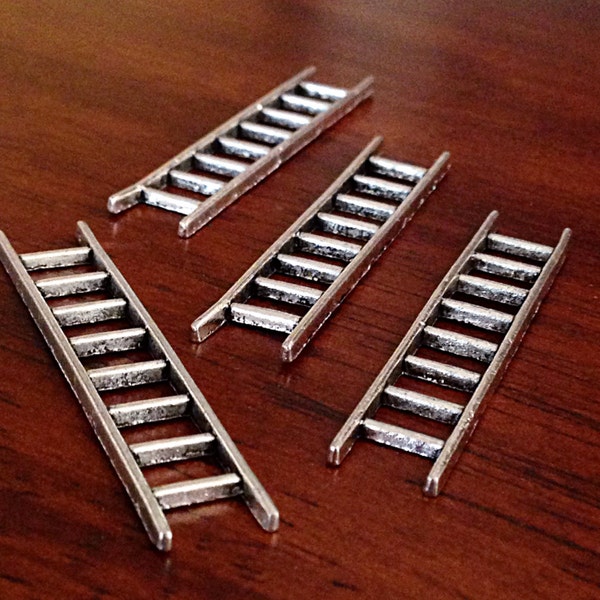 Ladder Charms, 20pcs, Silver Ladder Charms, Antique Silver Charms, Fireman Ladder Charms, Silver Ladder Charms, Climbing Charms, Findings