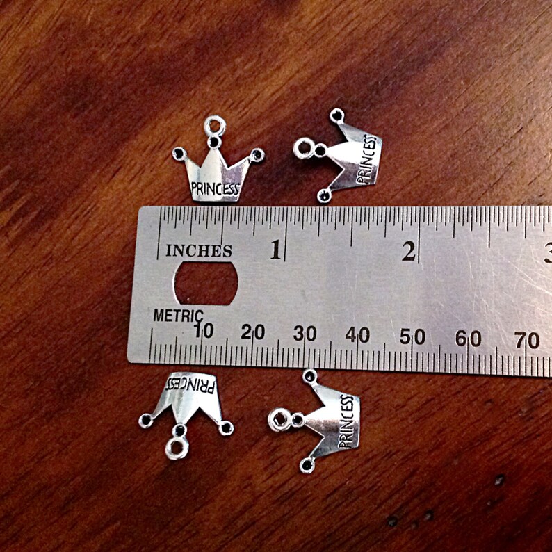 Bulk 25 Crown Charms Princess Charms Antique Silver Charms Etsy