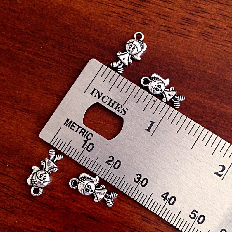 Bulk 30 Little Girl Charms Antique Silver Charms Girl Etsy