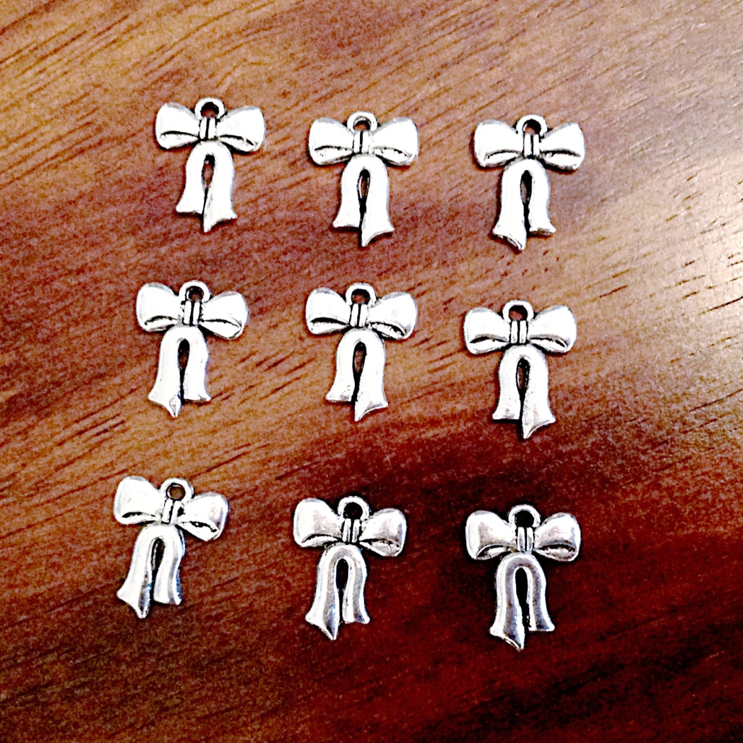Mix 20pcs/pack Little Bow Enamel Charms Earring Keychain Necklace