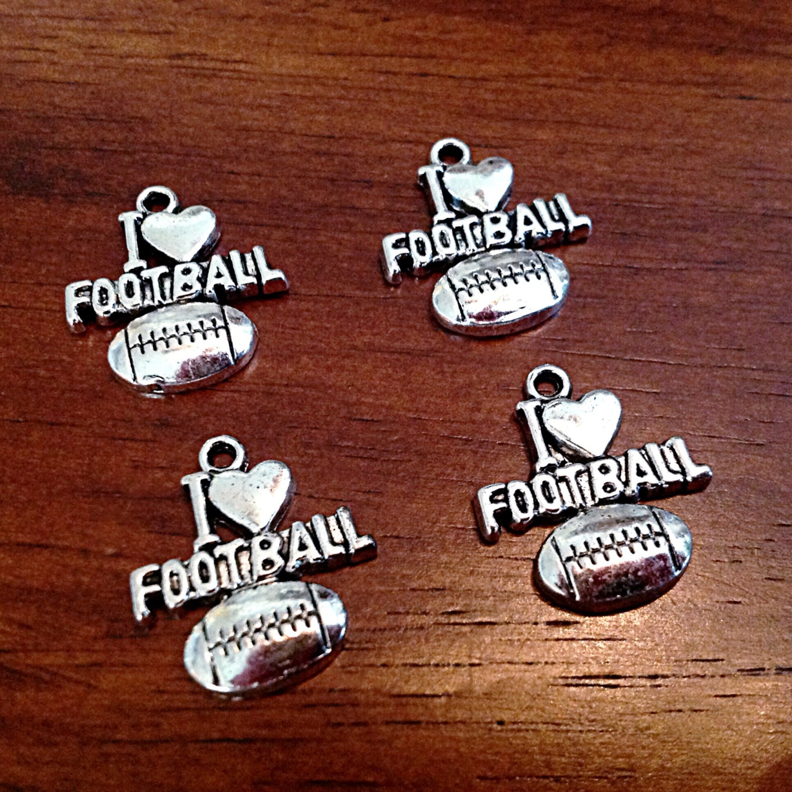 Bulk 20 I Love Football Charms Football Charms I Love Etsy