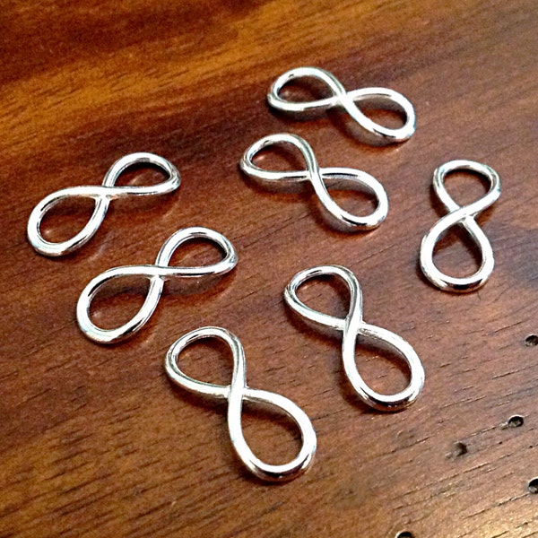 Infinity Charms, 30pcs, Infinity Connector Charms, Infinity Pendants, Infinity Knot, Limitless Charms, Unbounded Charms, Endless, Findings