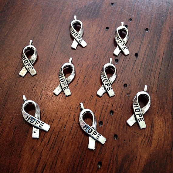 Cancer ribbon charms bulk sale