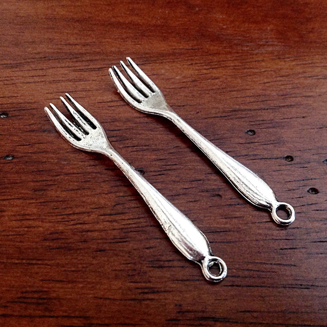 20pcs Fork Charms Antique Silver Fork Charms Silverware Etsy