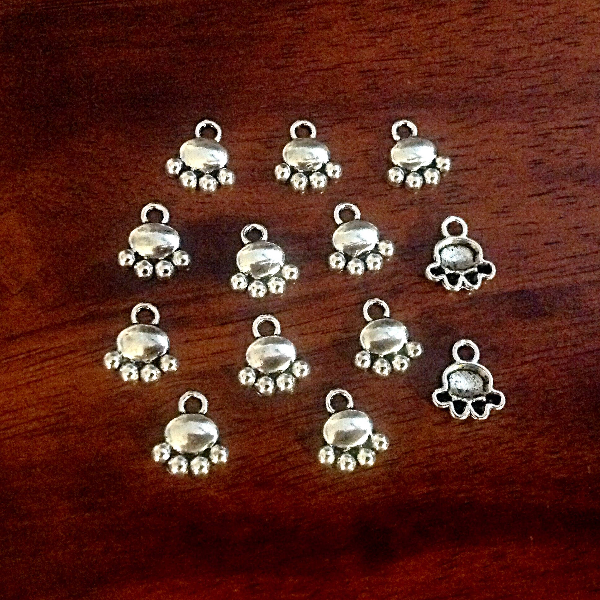 Bulk 50pcs Dog Paw Charms Paw Charms Antique Silver Puppy Etsy