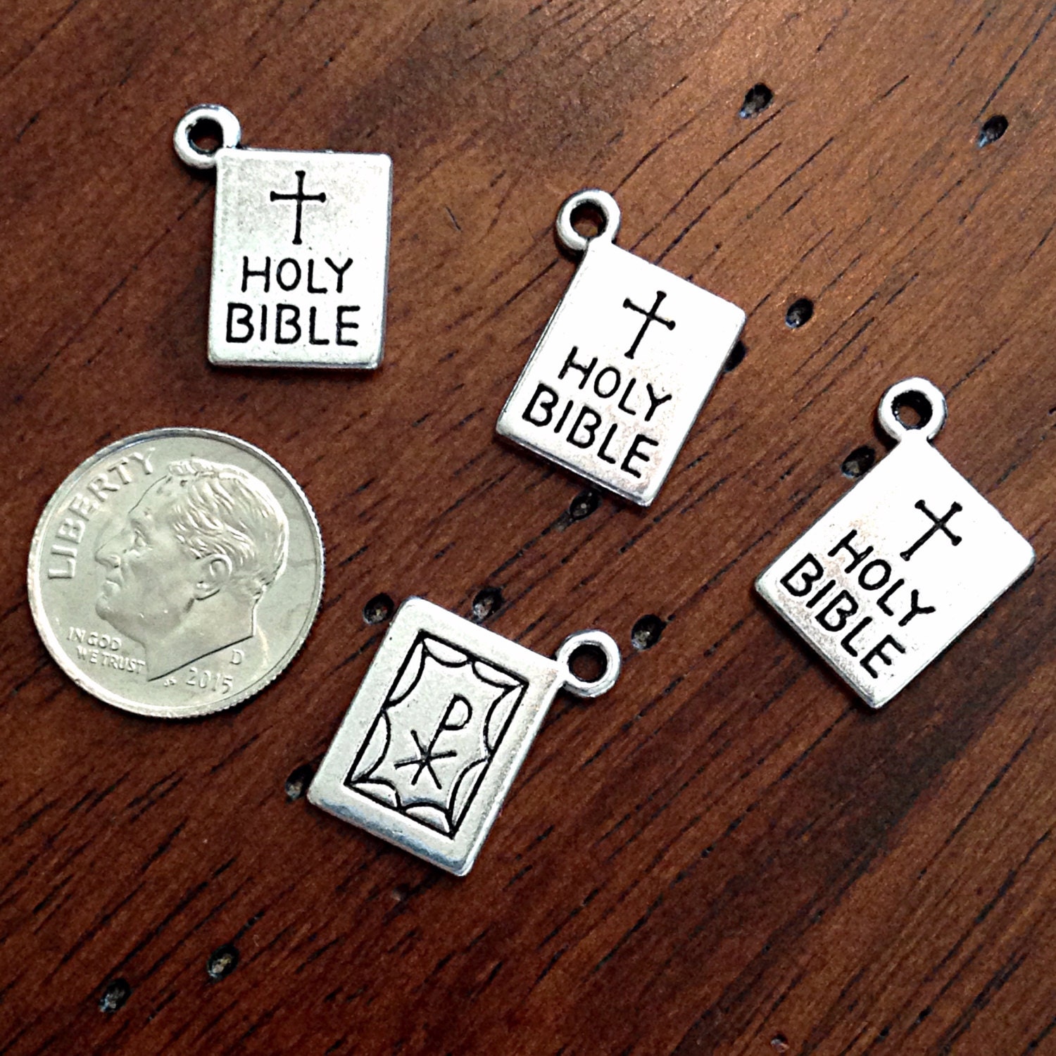 25pcs Bible Charms Antique Silver Bilble Charms Word Etsy