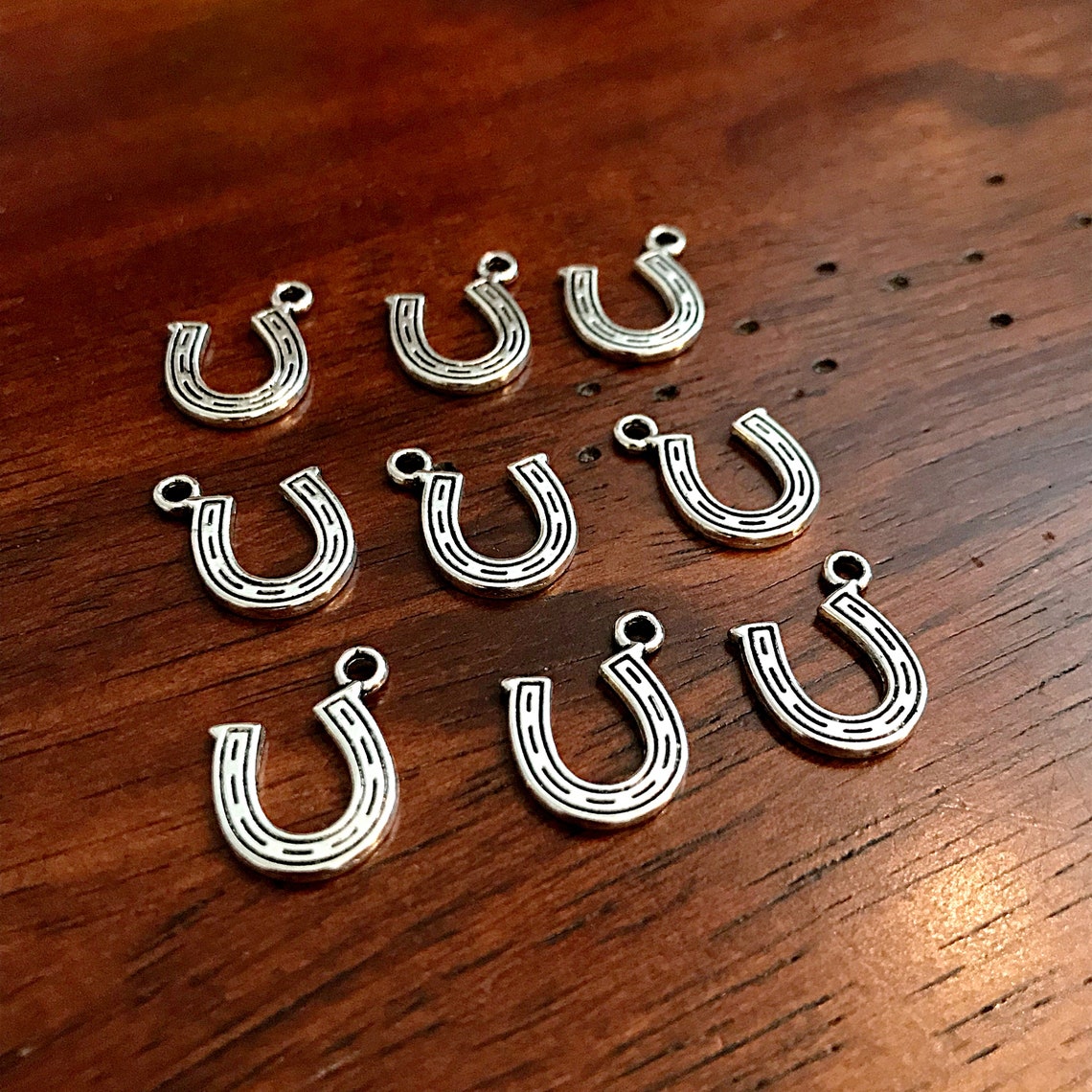 40pcs Horseshoe Charms Lucky Horseshoe Charms Silver Etsy