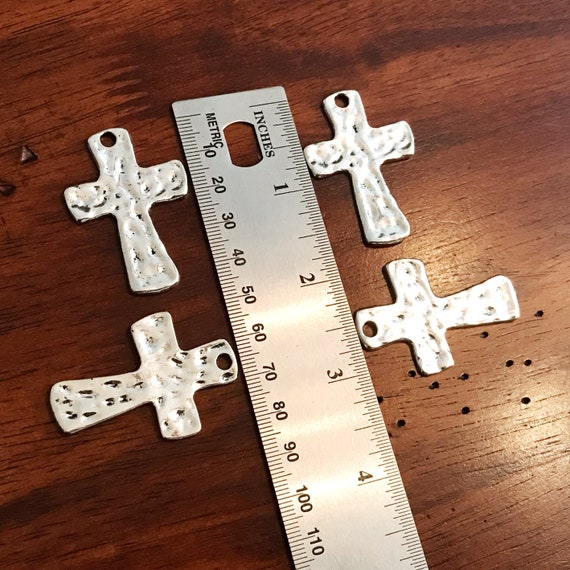 Bulk 40, Cross Charms, Antique Silver Cross, Cross Pendants, Rosary Cross  Charms, Crucifix Charms, Rosary Parts, Tiny Cross Charms, Findings 